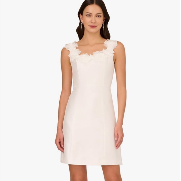 Adrianna Papell White Floral Dress - Picture 3 of 3